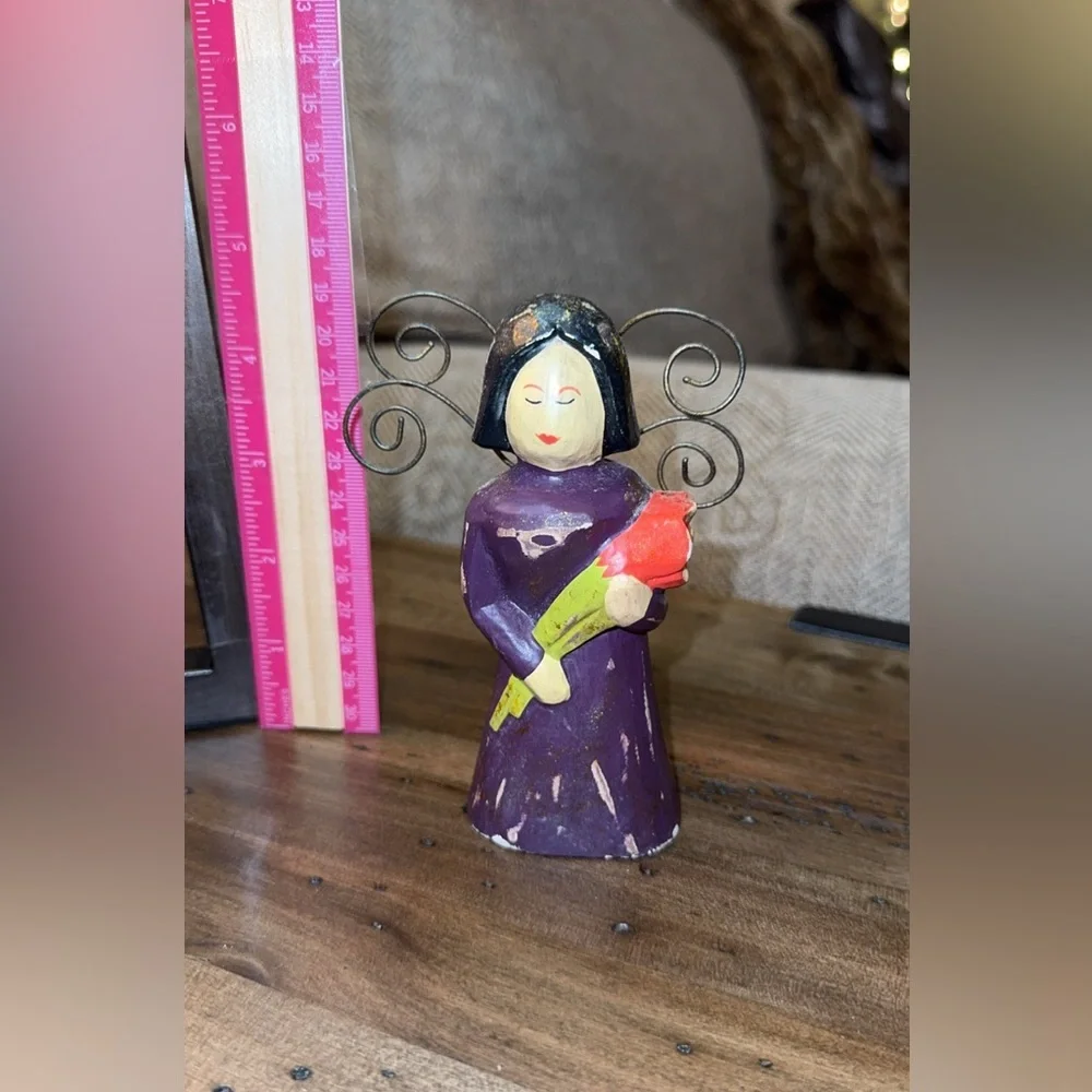 Pier 1 Angel Lady Photo Placecard Recipe Holder Figurine Trinket Decor Home